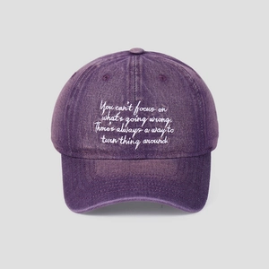 Casquette De Baseball En Denim Lavé Vintage Avec Broderie Inspirante Distressed Ajustable Chapeau De Soleil Décontracté Pour Hommes Femmes