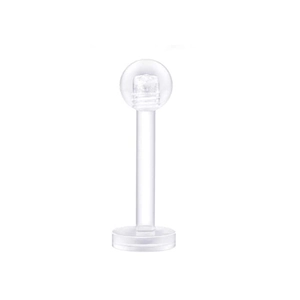 Clear acrylic bioflex piercing set with 24 pieces for lip eyebrow and ear studs