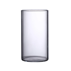 Minimalist high borosilicate glass hydroponic cylinder vase for indoor desktop plants