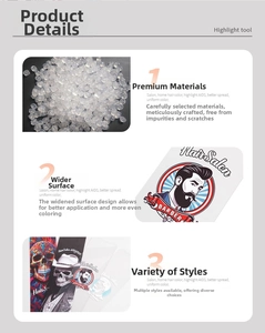 Macro detail of high-quality plastic material for wide salon hair highlighting boards