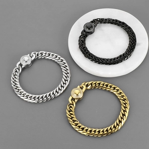 9mm hip hop CNC iced-out buckle cuban link necklaces in silver, gold, and black colors