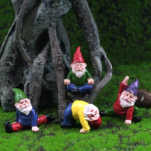 Yoga Garten Gnom Figuren Harz Meditation Zen Statuen Außenbereich Hof Rasen Terrasse Mikro Landschaft Deko Ornamente