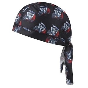 Bandana de cyclisme pirate pour extérieur avec imprimé crâne et tissu mesh respirant