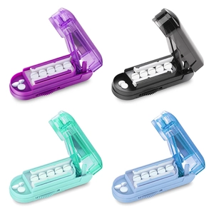Adjustable Pill Cutter Splitter Portable Plastic Medicine Storage Box For Multi Tablets Home Travel Household Helper