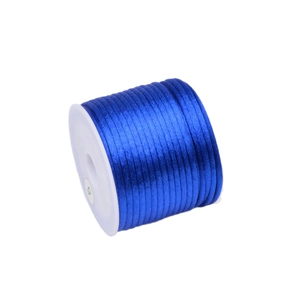 Rocchetto di cordino di seta coreana blu da 1,5 mm per la creazione di gioielli