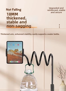Detail of 18mm thickened arm tablet stand showing high weight capacity and stability