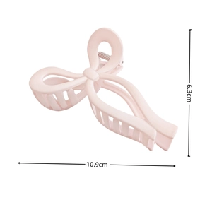 Pink matte butterfly hair claw clip for women measuring 10.9cm by 6.3cm for daily use