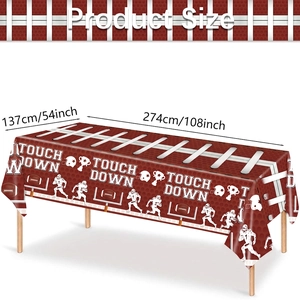 American football stadium theme disposable tablecloth for Super Bowl parties, 108x54 inches