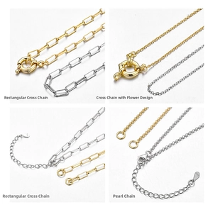 Detailed macro view of S925 silver DIY jewelry chain connectors in gold and silver finishes