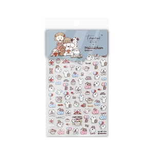 Tomoni ultra-thin cartoon nail stickers featuring cute bears and balloons, model MC-27