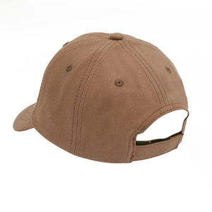 Detail of adjustable strap and stitching on cotton twill kids baseball cap