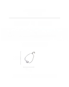 Tableau des tailles du bracelet papillon en zircon montrant une longueur totale de 24,2 cm