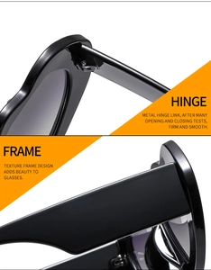 Macro view of durable metal hinges and textured black frames on heart-shaped sunglasses