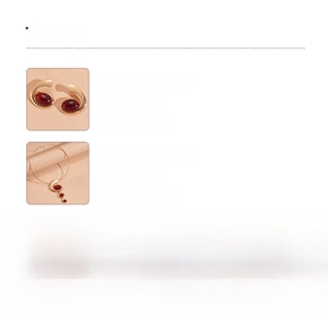 Detailed size and material specs for gold-toned resin oval collar and earring set