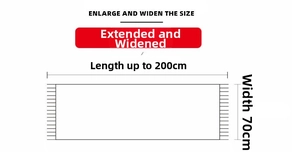 Size chart showing large 200cm x 70cm dimensions for wool cashmere scarf and shawl