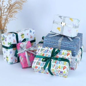 Lot de papier cadeau coloré avec rubans pour anniversaires et cadeaux de fête