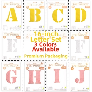 Detail von 16-Zoll Folienballons in Gold, Silber und Roségold in Einzelverpackungen