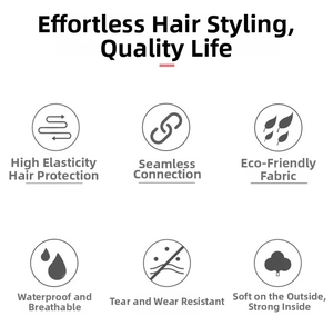 Seamless high-elasticity hair tie featuring waterproof fabric and durable anti-stretch design