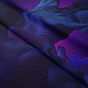 Close-up of soft flannel fabric folds showing the plush texture of the art wall tapestry