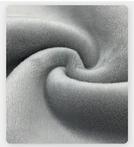 Close-up of thick grey skin-friendly velvet lining for warm waterproof dog jackets
