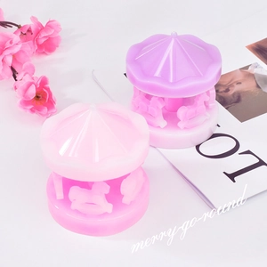 DIY crystal epoxy resin merry-go-round silicone mold for desktop ornaments and jewelry