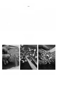 Macro detail of handmade silver sunflower pin with pearls and exquisite craft texture