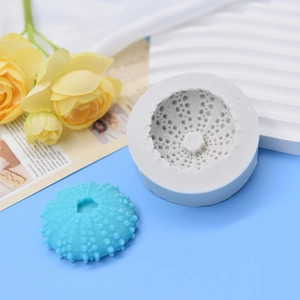 3D sea urchin silicone mold for chocolate fondant with realistic textured finish