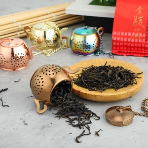 304 stainless steel teapot shaped tea infuser set in four elegant metallic finishes