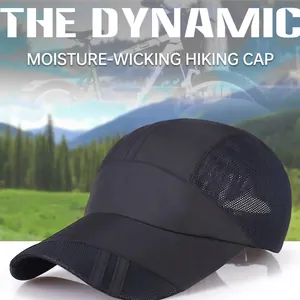 Acrylic Mesh Breathable Baseball Cap Adjustable Quick Dry Sports Sun Hat For Outdoor Running Hiking Men Women