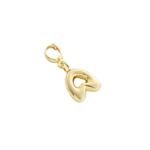 Polished 18k gold plated balloon letter A pendant with mirror finish for DIY jewelry