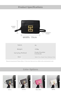 Detailed view of structured PU leather crossbody bag with iconic gold H-shaped clasp