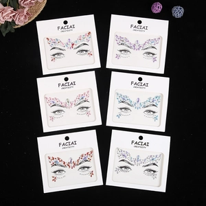 Autocollants Strass Visage Faits Main Bijoux De Corps Acryliques Géométriques Auto-adhésifs Pour Maquillage De Fête Et Festival