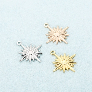 Shining North Star Pendant Stainless Steel Starburst Charm For DIY Jewelry Making Necklace Bracelet Accessory