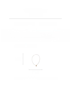Infos taille collier en acier titane avec perle, longueur 55,3cm et poids de 3g