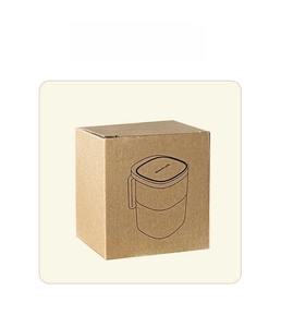 Brown kraft paper packaging box for kitchen glass seasoning jars with quality life logo