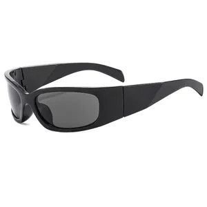Y2K Sports Sunglasses Wrap Around Cycling Eyewear UV400 Protection PC Frame Trendy Outdoor Driving Goggles For Men Women