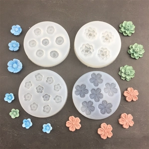 Multi Cavity Sakura Peach Blossom Silicone Cake Molds Fondant Mousse Baking Tools Soap Gypsum Resin Craft Making DIY