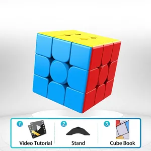 MoYu Meilong 3x3x3 magic cube set with display stand and professional tutorial manual