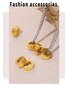 Detailed macro view of gold plated cylindrical beads on a sparkling diamond tennis chain