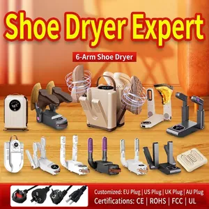 Electric Shoe Dryer Portable Folding Telescopic Constant Temperature Machine For Boots Sneakers Socks Multi Timing Digital Display