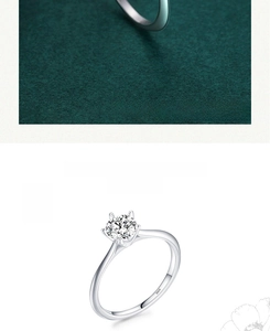 Macro view of S925 sterling silver ring showing the inner stamp and sparkling zircon stone