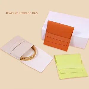 Microfiber Jewelry Pouch Envelope Style Soft Microfiber Jewelry Gift Bag For Ring Earring Necklace Storage Packaging Bag