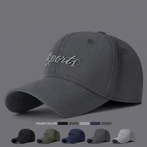 Sports Baseball Cap Polyester Breathable Quick Dry Sun Protection Curved Brim Embroidery Hat For Men Women Casual Athletic