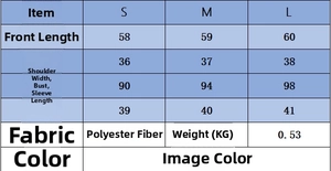 Size chart detail for vintage denim shirt showing S M L measurements and material info