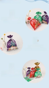 Christmas gift bag detail with seamless leak-proof base and waterproof coated inner film