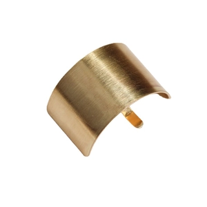 Minimalist wide brushed gold metal cuff hair hook with elegant open C-shaped design