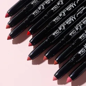 Set di rossetti opachi impermeabili con tubi rotanti automatici in vari colori