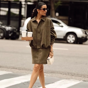 Women Elegant Suede Midi Skirt High Waist Bodycon Pencil Skirts With Back Zipper And Slit For Commuter Office