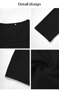 Detail design showing rib-knit fabric texture and size S label on black yoga romper