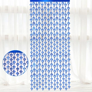 Royal blue diamond shape fringe curtain for party background wall decoration